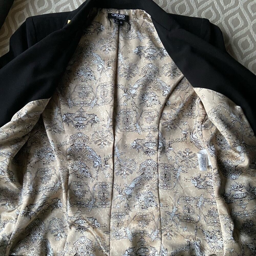 XOXO Black Retro 40s Style Black Blazer sz xs - Picture 2 of 7